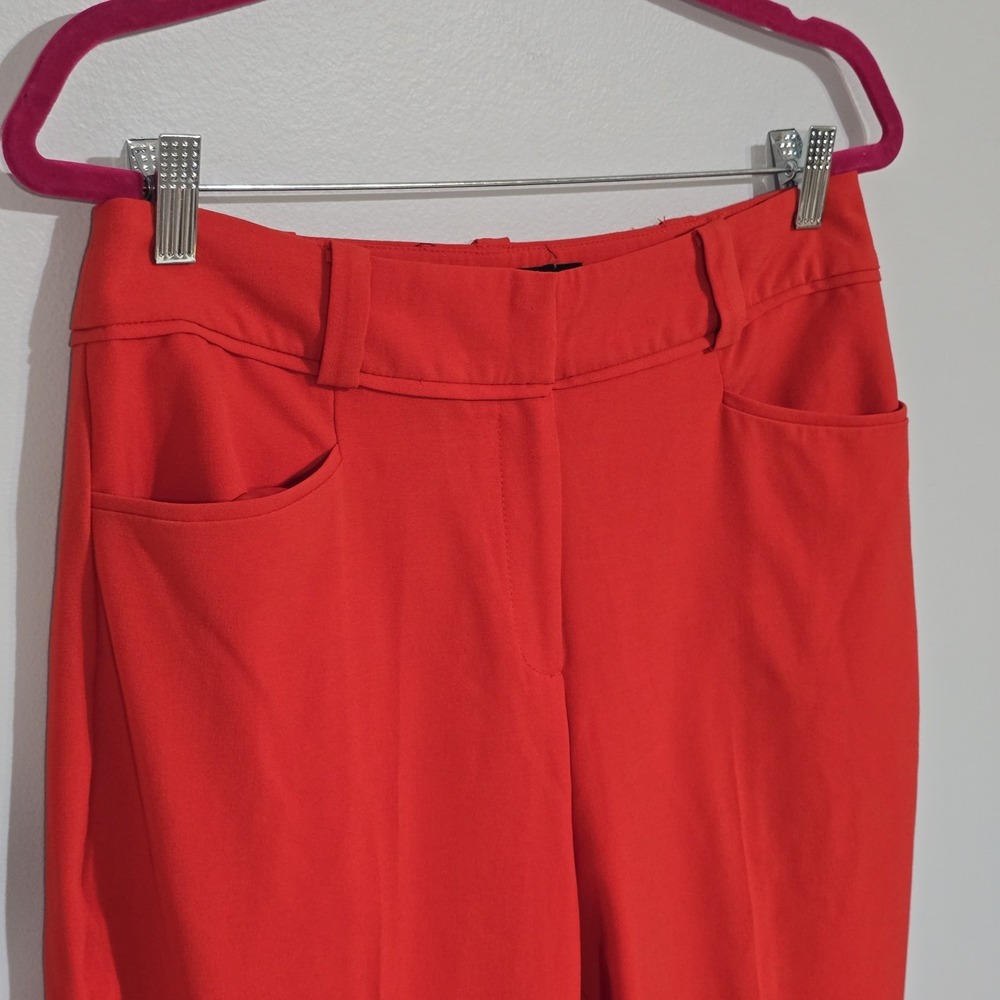 New York & Company Women's Red Dress Slacks Size 10 Tropical Pockets NWT